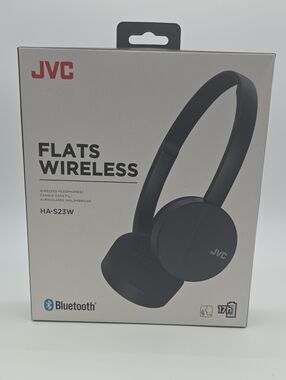 JVC Flats Wireless HA-S23W Black Bluetooth Headphones
